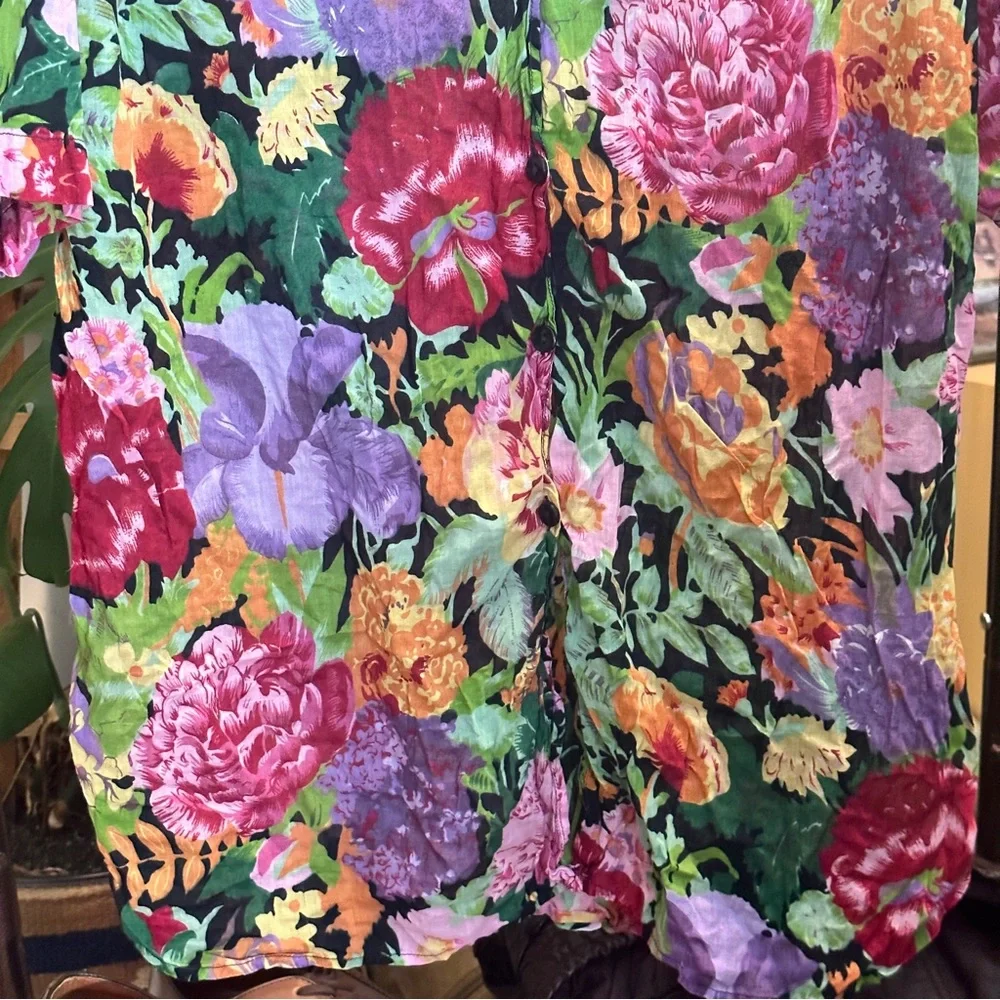 Floral button down short sleeve - Picture 6 of 11